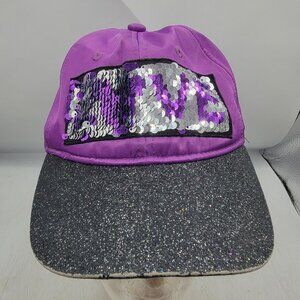 Disney Parks Youth Sequin Love Purple Black Baseball Hat Cap Athletic Outdoors